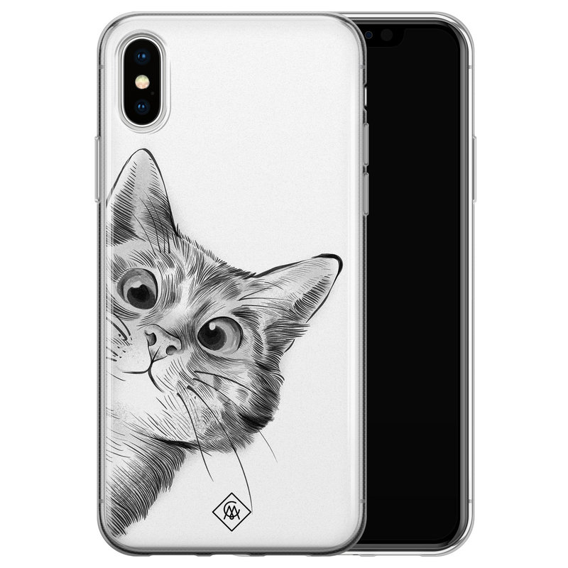 Casimoda iPhone X/XS siliconen hoesje - Peekaboo