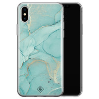 Casimoda iPhone X/XS siliconen hoesje - Touch of mint