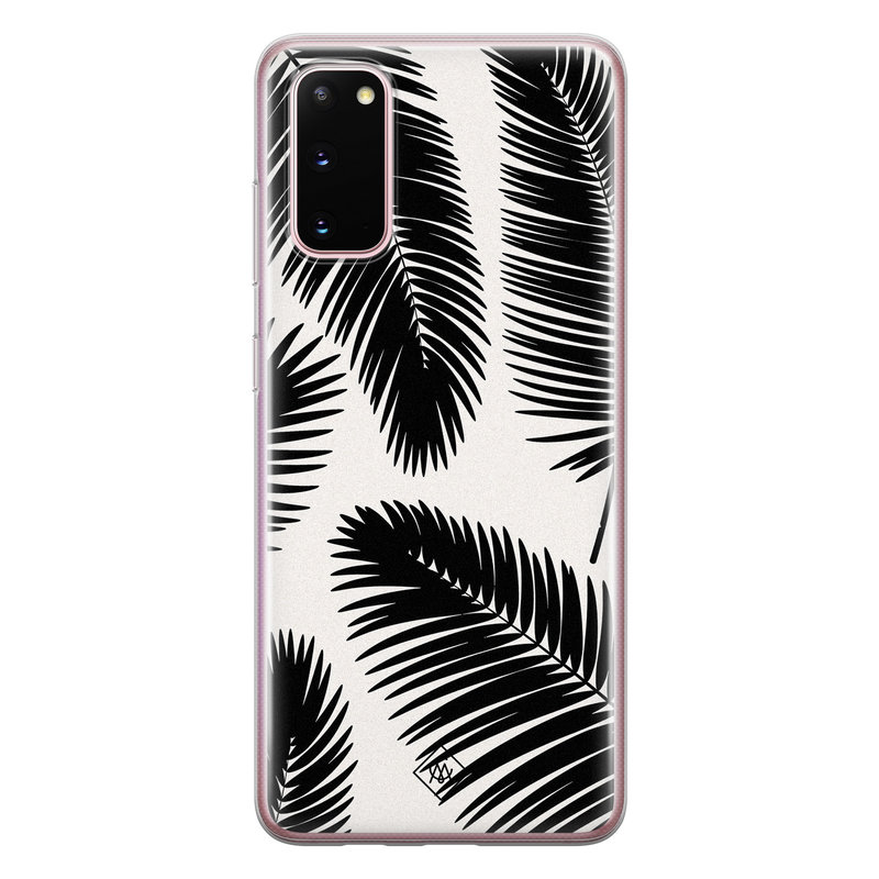 Casimoda Samsung Galaxy S20 siliconen telefoonhoesje - Palm leaves silhouette