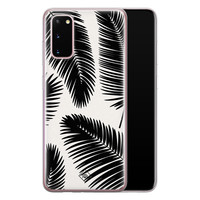 Casimoda Samsung Galaxy S20 siliconen telefoonhoesje - Palm leaves silhouette