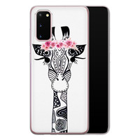 Casimoda Samsung Galaxy S20 siliconen telefoonhoesje - Giraffe