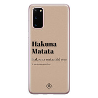 Casimoda Samsung Galaxy S20 siliconen hoesje - Hakuna matata