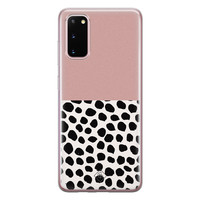 Casimoda Samsung Galaxy S20 siliconen hoesje - Pink dots