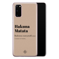 Casimoda Samsung Galaxy S20 siliconen hoesje - Hakuna matata