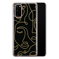 Casimoda Samsung Galaxy S20 siliconen hoesje - Abstract faces