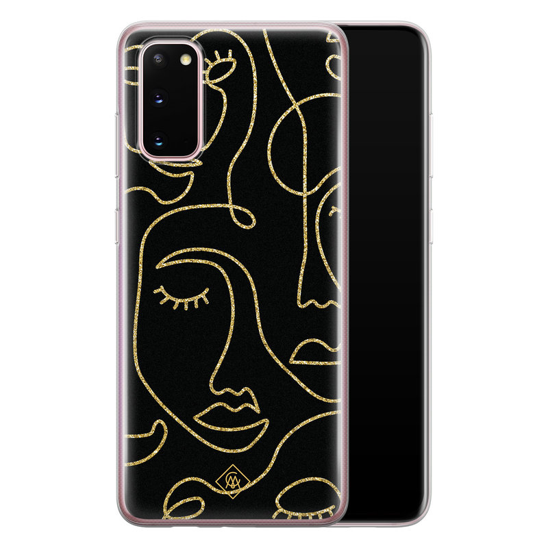 Casimoda Samsung Galaxy S20 siliconen hoesje - Abstract faces