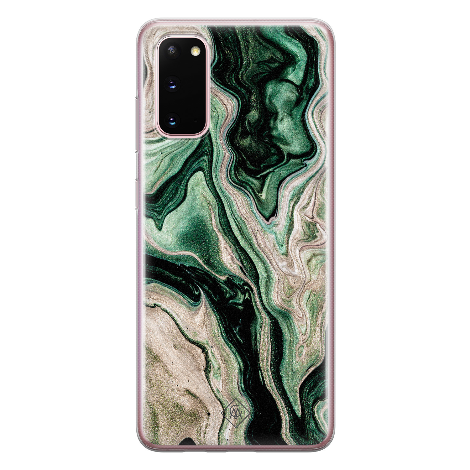 Samsung Galaxy S20 siliconen hoesje Green waves