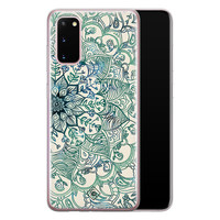 Casimoda Samsung Galaxy S20 siliconen hoesje - Mandala blauw