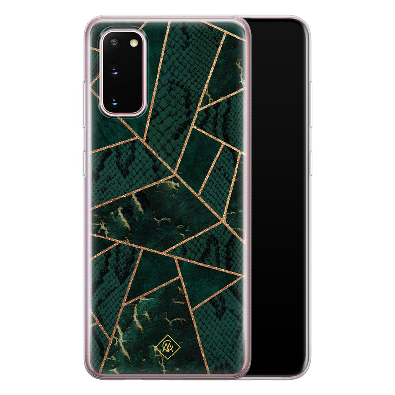 Casimoda Samsung Galaxy S20 siliconen hoesje - Abstract groen