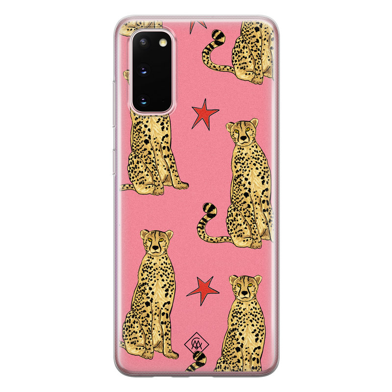 Casimoda Samsung Galaxy S20 siliconen hoesje - The pink leopard