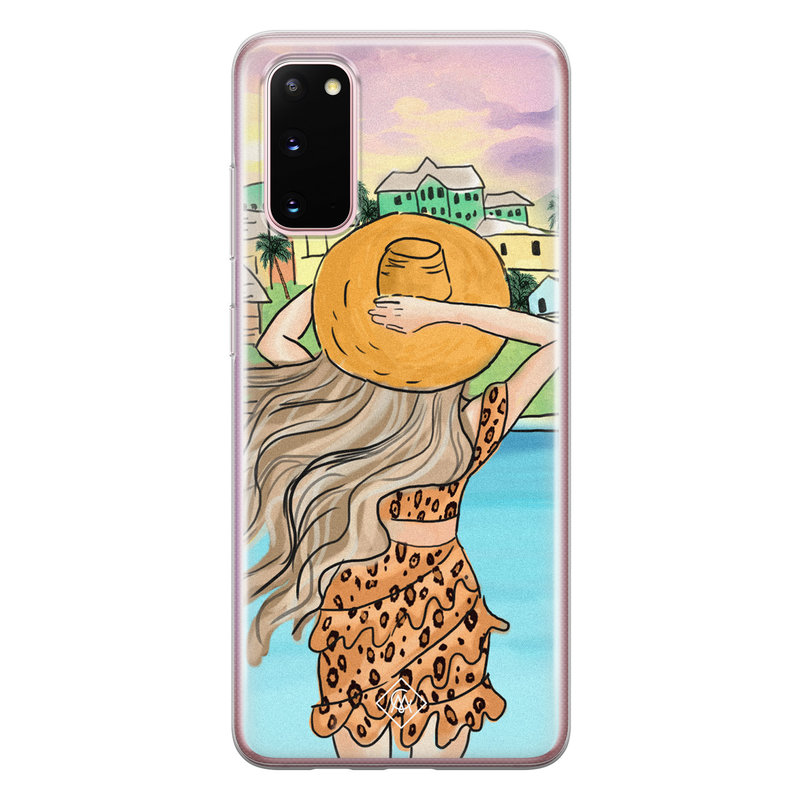 Casimoda Samsung Galaxy S20 siliconen hoesje - Sunset girl