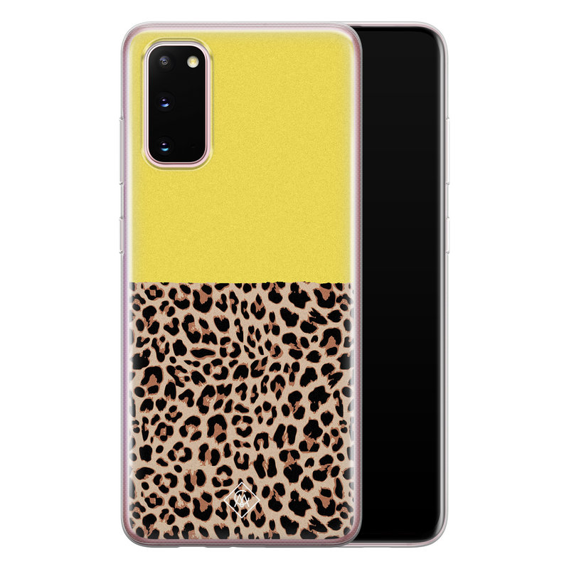 Casimoda Samsung Galaxy S20 siliconen hoesje - Luipaard geel