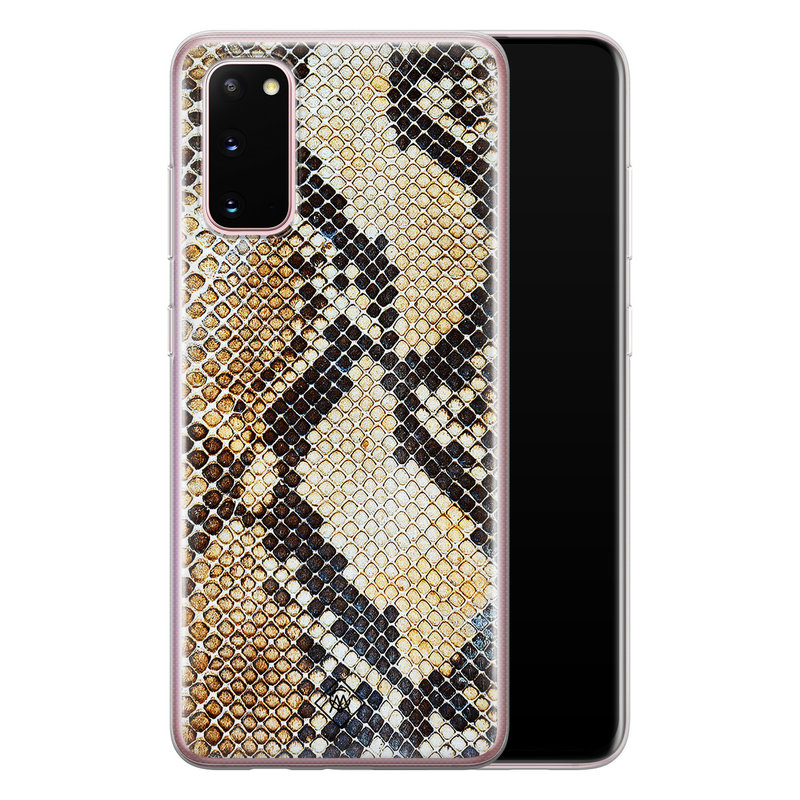 Casimoda Samsung Galaxy S20 siliconen hoesje - Golden snake