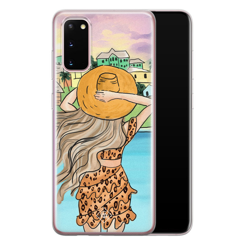 Casimoda Samsung Galaxy S20 siliconen hoesje - Sunset girl