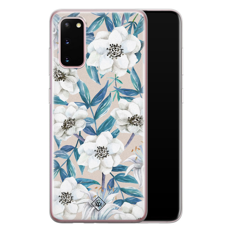 Casimoda Samsung Galaxy S20 siliconen telefoonhoesje - Touch of flowers