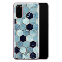 Casimoda Samsung Galaxy S20 siliconen hoesje - Blue cubes