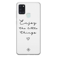 Casimoda Samsung Galaxy A21s siliconen hoesje - Enjoy life