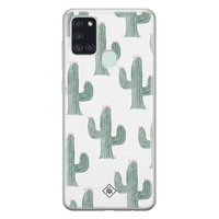 Casimoda Samsung Galaxy A21s siliconen telefoonhoesje - Cactus print
