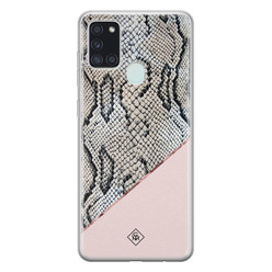 Casimoda Samsung Galaxy A21s siliconen hoesje - Snake print