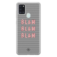 Casimoda Samsung Galaxy A21s siliconen telefoonhoesje - Blah blah blah