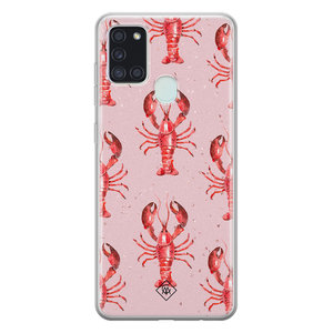 Casimoda Samsung Galaxy A21s siliconen hoesje - Lobster all the way
