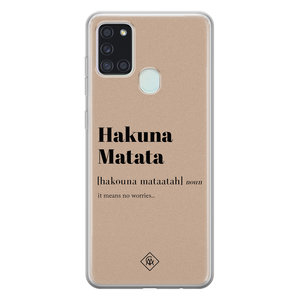 Casimoda Samsung Galaxy A21s siliconen hoesje - Hakuna matata