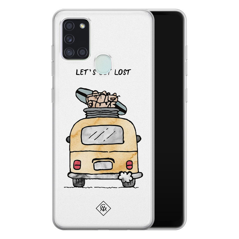 Casimoda Samsung Galaxy A21s siliconen hoesje - Let's get lost