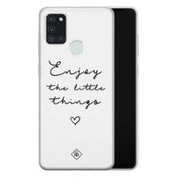 Casimoda Samsung Galaxy A21s siliconen hoesje - Enjoy life