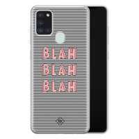 Casimoda Samsung Galaxy A21s siliconen telefoonhoesje - Blah blah blah