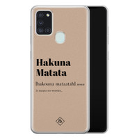 Casimoda Samsung Galaxy A21s siliconen hoesje - Hakuna matata