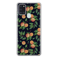 Casimoda Samsung Galaxy A21s siliconen hoesje - Orange lemonade