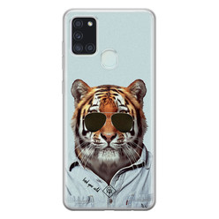 Casimoda Samsung Galaxy A21s siliconen hoesje - Tijger wild