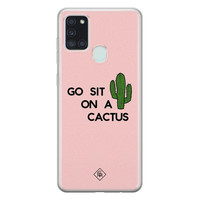 Casimoda Samsung Galaxy A21s siliconen hoesje - Go sit on a cactus