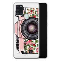 Casimoda Samsung Galaxy A21s siliconen telefoonhoesje - Hippie camera