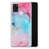 Casimoda Samsung Galaxy A21s siliconen hoesje - Marble colorbomb