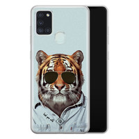 Casimoda Samsung Galaxy A21s siliconen hoesje - Tijger wild