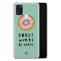 Casimoda Samsung Galaxy A21s siliconen hoesje - Donut worry