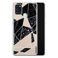 Casimoda Samsung Galaxy A21s siliconen telefoonhoesje - Abstract painted