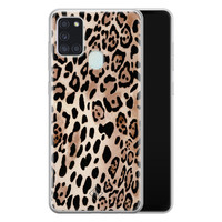 Casimoda Samsung Galaxy A21s siliconen hoesje - Golden wildcat