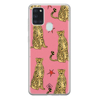 Casimoda Samsung Galaxy A21s siliconen hoesje - The pink leopard