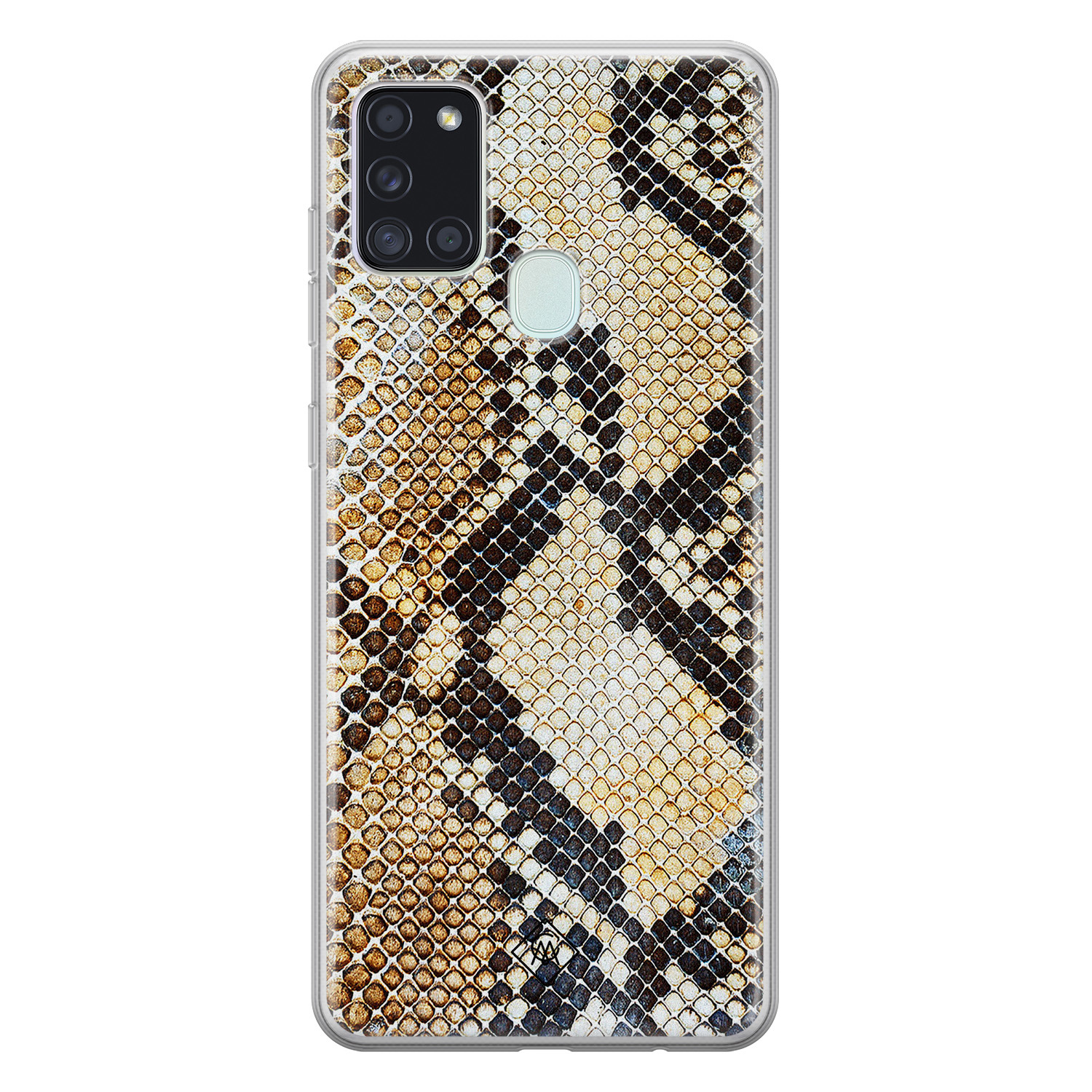 Samsung Galaxy A21s siliconen hoesje Golden snake