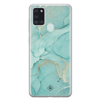 Casimoda Samsung Galaxy A21s siliconen hoesje - Touch of mint