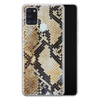 Casimoda Samsung Galaxy A21s siliconen hoesje - Golden snake