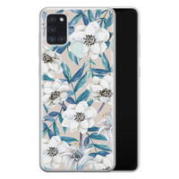 Casimoda Samsung Galaxy A21s siliconen telefoonhoesje - Touch of flowers