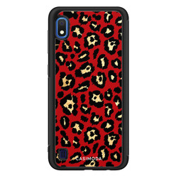 Casimoda Samsung Galaxy A10 hoesje - Luipaard rood