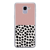Casimoda Samsung Galaxy J6 (2018) siliconen hoesje - Pink dots