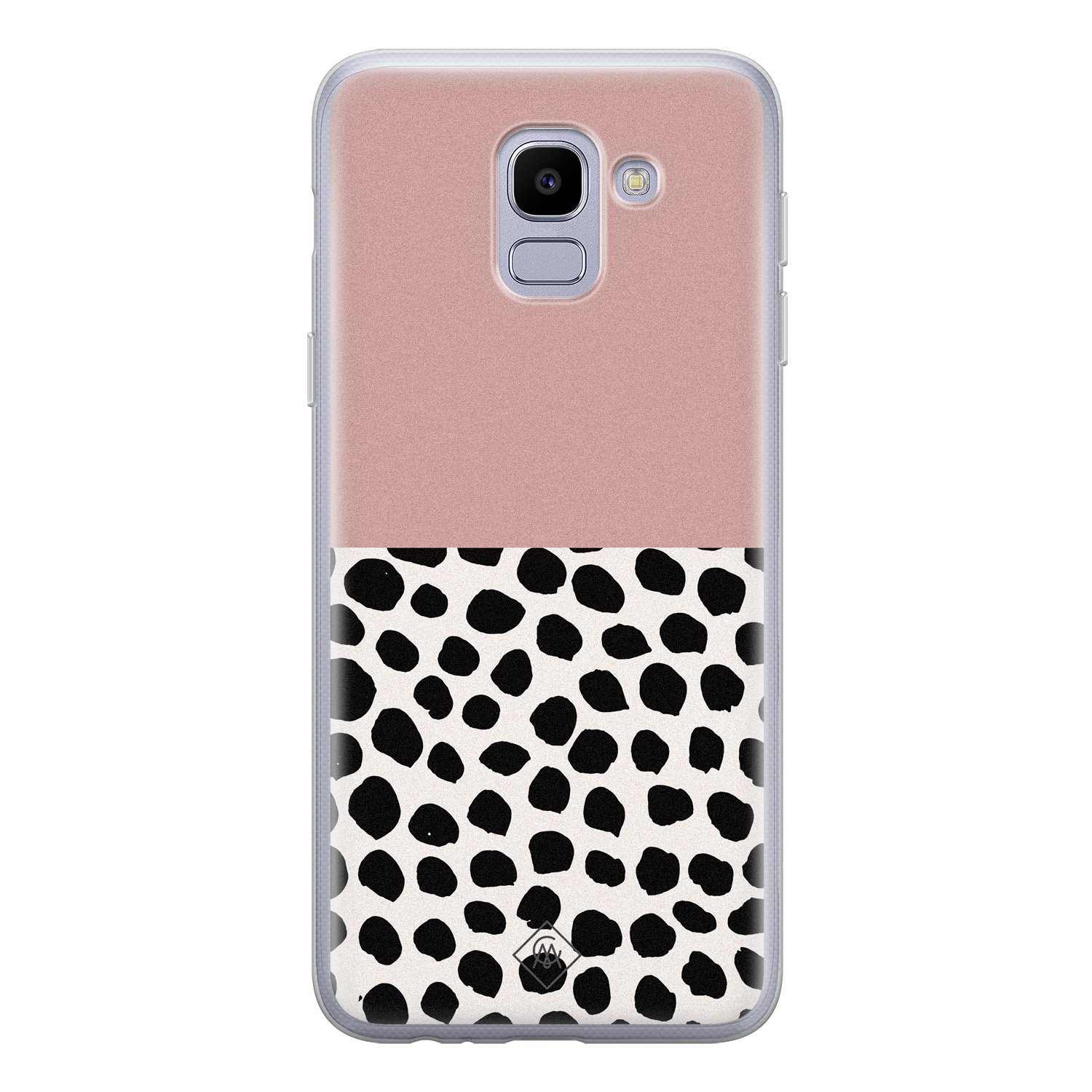 Samsung Galaxy J6 (2018) siliconen hoesje - Pink dots