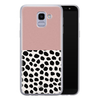 Casimoda Samsung Galaxy J6 (2018) siliconen hoesje - Pink dots