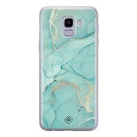 Casimoda Samsung Galaxy J6 (2018) siliconen hoesje - Touch of mint