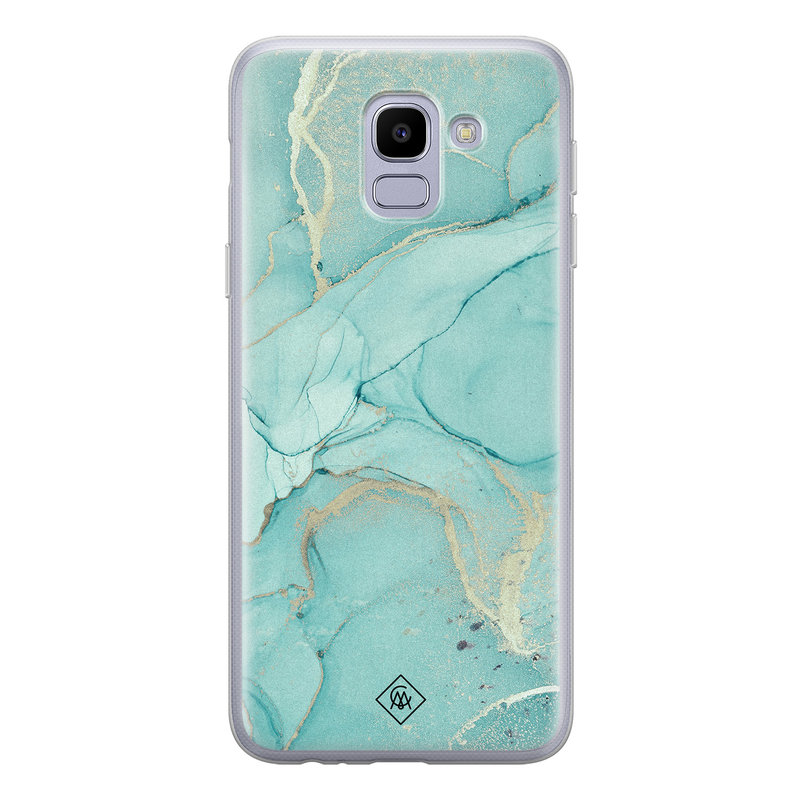 Casimoda Samsung Galaxy J6 (2018) siliconen hoesje - Touch of mint